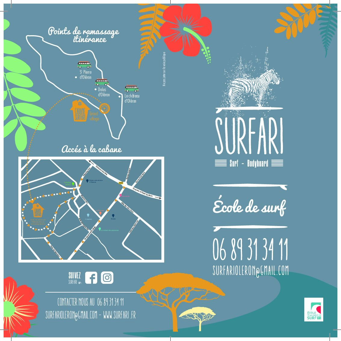 École de Surf Surfari sur l'île d'Oléron